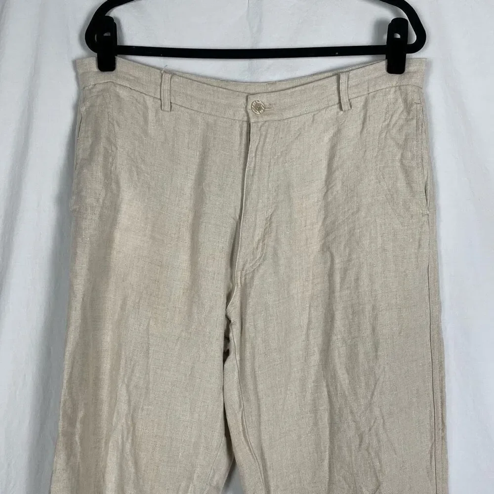 Vintage‎ Island Jupiter 100% Linen High Rise Trouser - Mens 36